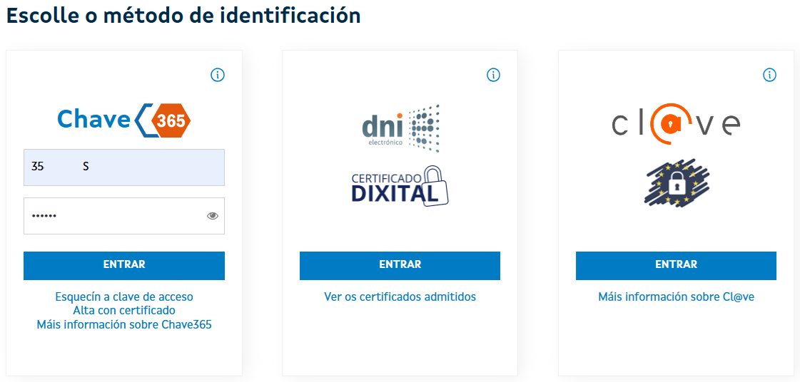 Cambio de clave no primeiro acceso