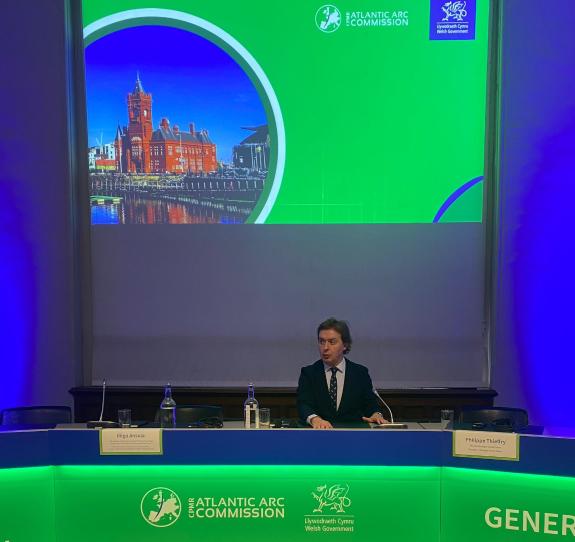 Imaxe da nova:A Xunta defende na asemblea de rexións do Arco Atlántico o corredor ferroviario e a creación dunha macrorrexión atlántica