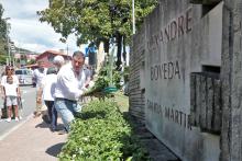 Román Rodríguez participa en Poio no acto institucional do día da Galiza Mártir