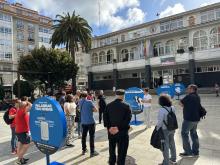Chega a Ribeira a exposición Orgullo da nosa lingua, que reforza a promoción do galego entre a poboación