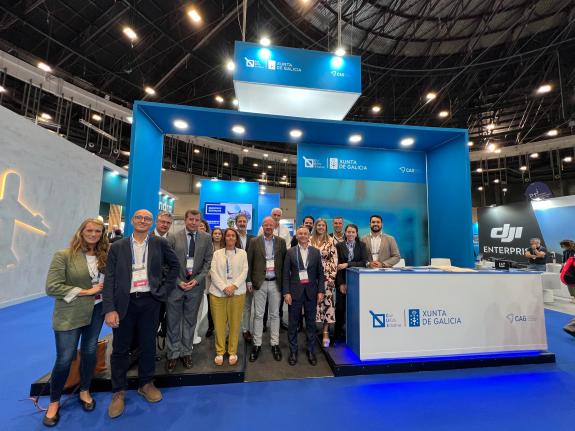 Imaxe da nova:A Xunta destaca na feira Expodrónica a capacidade exportadora das pemes tecnolóxicas galegas e o posicionamento do Polo Aeroespacia...