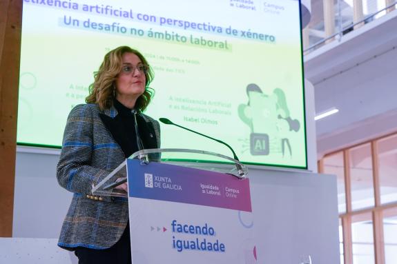 Imaxe da nova:Rivo avoga por unhas relacións laborais xustas e polo uso da Intelixencia Artificial con perspectiva de xénero no marco do Campus f...