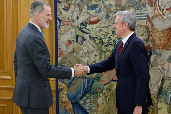 Imaxe da nova:Rueda traslada ao Rei as prioridades desta nova lexislatura e reitera a lealdade de Galicia á orde constitucional