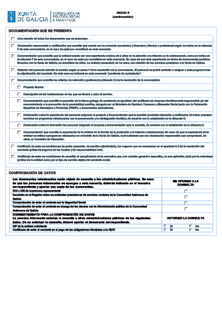 Imagen del artículo RESOLUCIÓN de 12 de enero de 2024 por la que se publica la convocatoria, mediante procedimiento de asignación de concierto social, de la ejecución del programa Espacios de preservación familiar, cofinanciado por la Unión Europea en el marco del Programa FSE+ Galicia 2021-2027 para los años 2024 a 2028 (código de procedimiento BS213M).